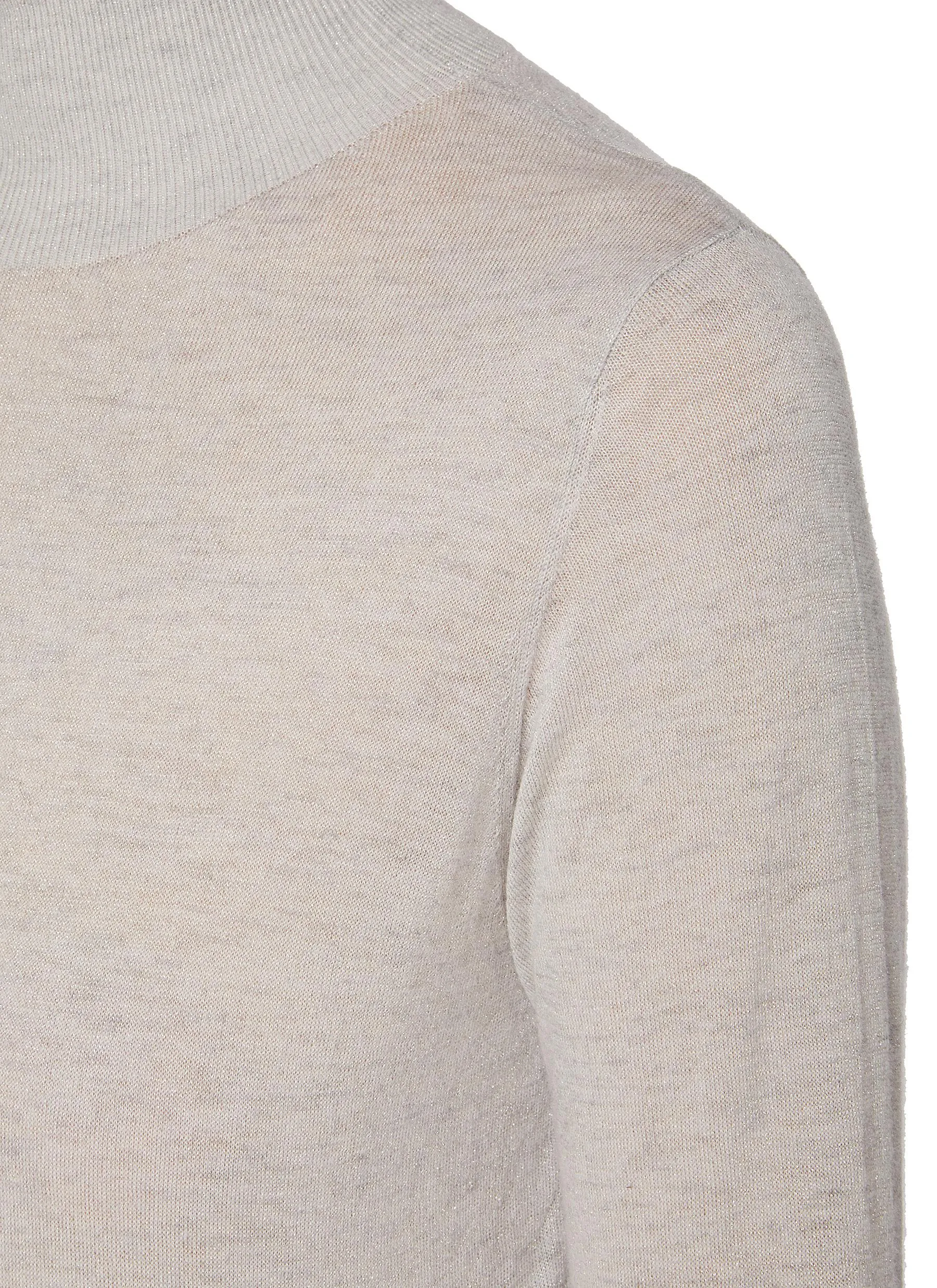 -----------CRUSH COLLECTION  ---- ------------ ----Metallic Cashmere Turtleneck Top --