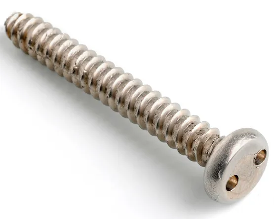 5.5 X 50  2HOLE TH7 PAN SELF TAPPING SECURITY SCREW A2 STAINLESS STEEL