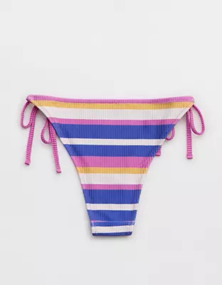 Aerie Shine Rib Cheekiest Tie Bikini Bottom-
