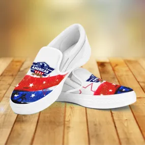 American Veteran Slip On Shoes White
