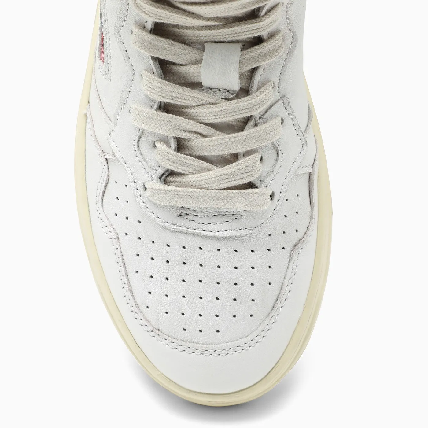 Autry    Autry White Leather High Top Sneakers