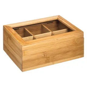 Bamboo Tea Storage Compartment