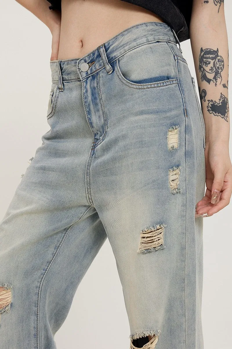 CZ Distressed Loose Jeans