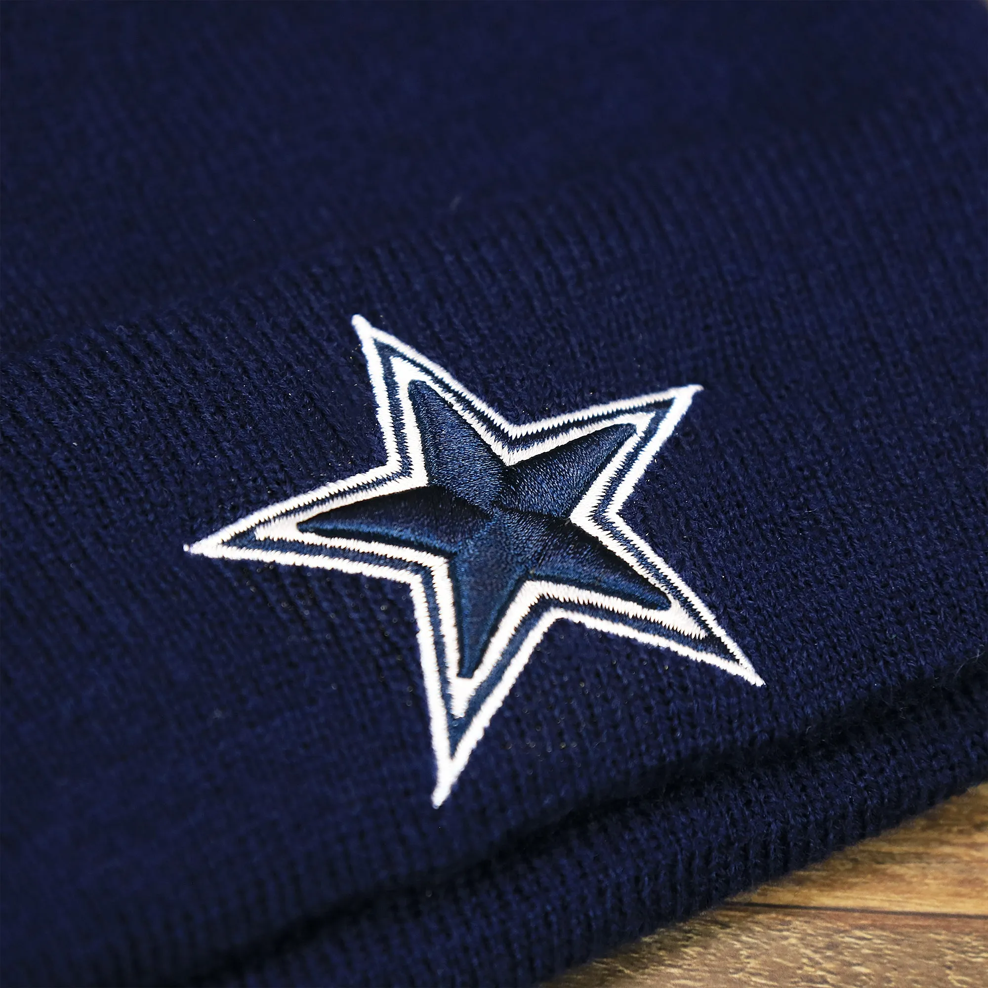 Dallas Cowboys Authentic Series Pom Pom Winter Beanie | Navy Blue Winter Beanie