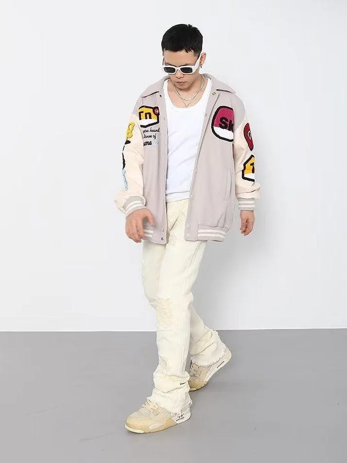 Fashionable Frayed Hem Ripped Jeans