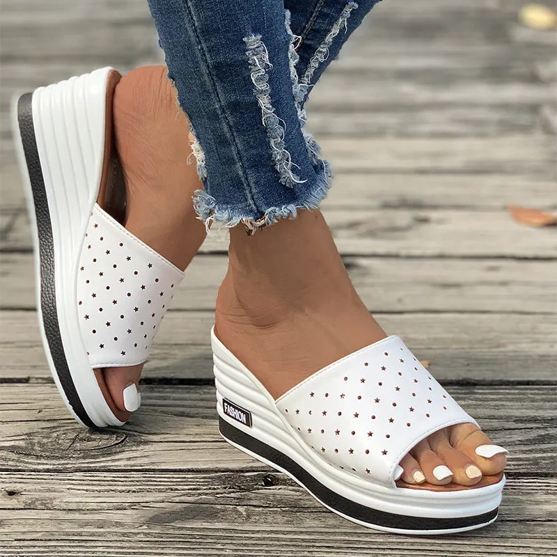 Fish Mouth Wedges Sandals