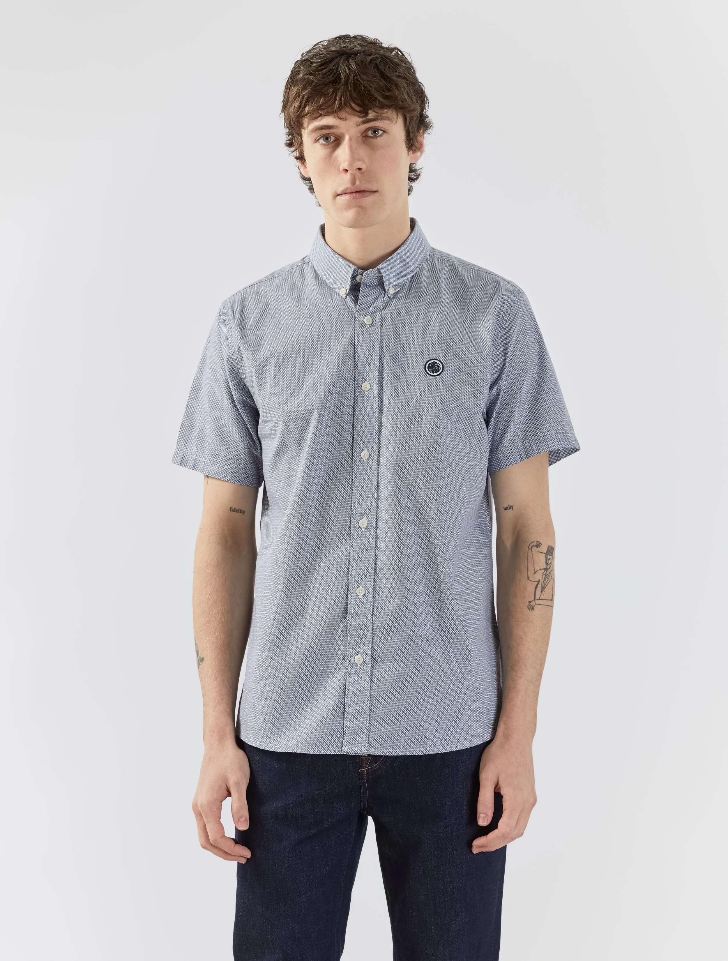  Geo Floral Short Sleeve Shirt