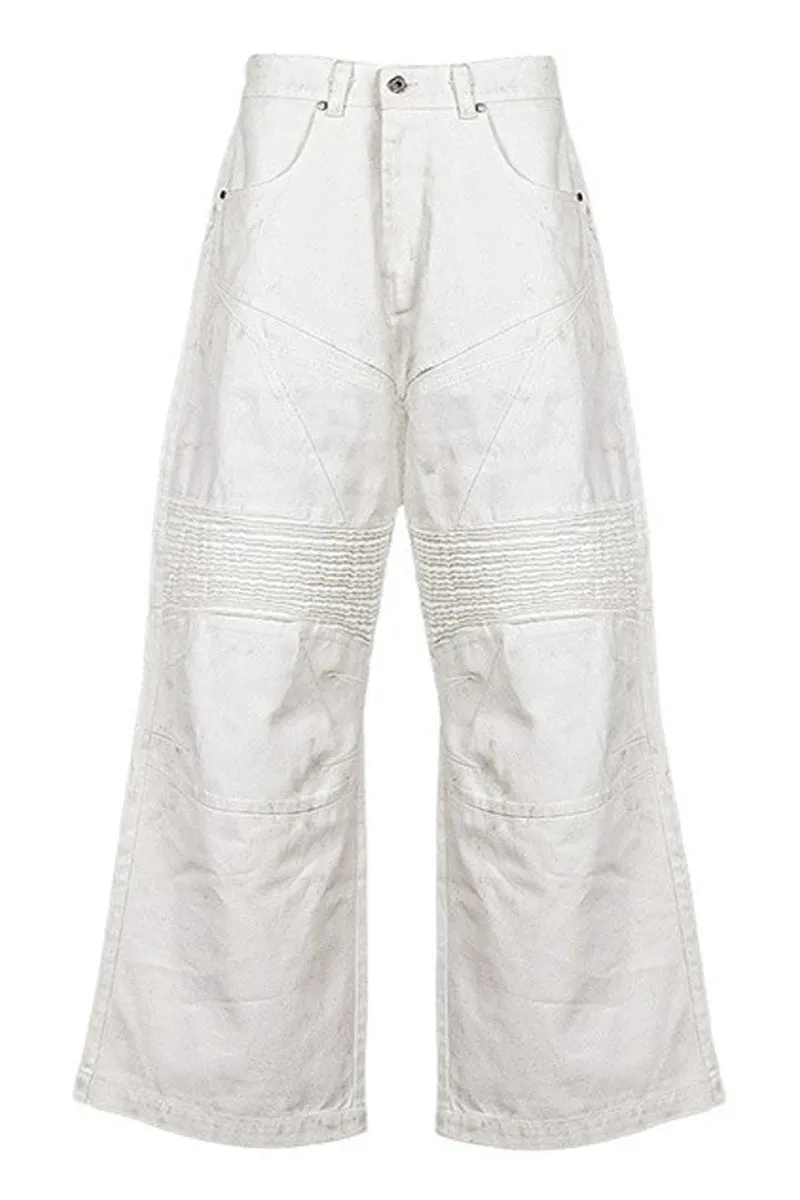 Infernal Gaze White Flare Jeans