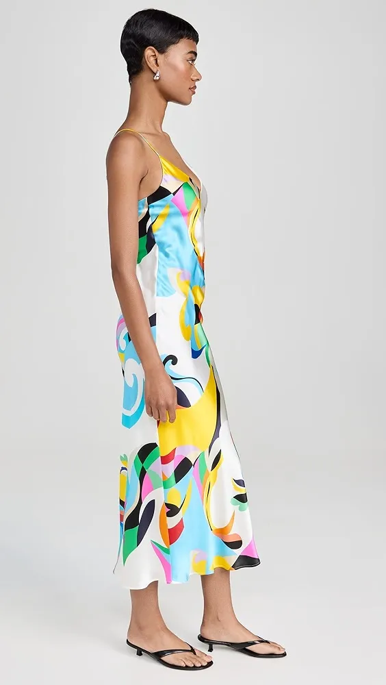 L'AGENCE   Seridie Midi Slip Dress 