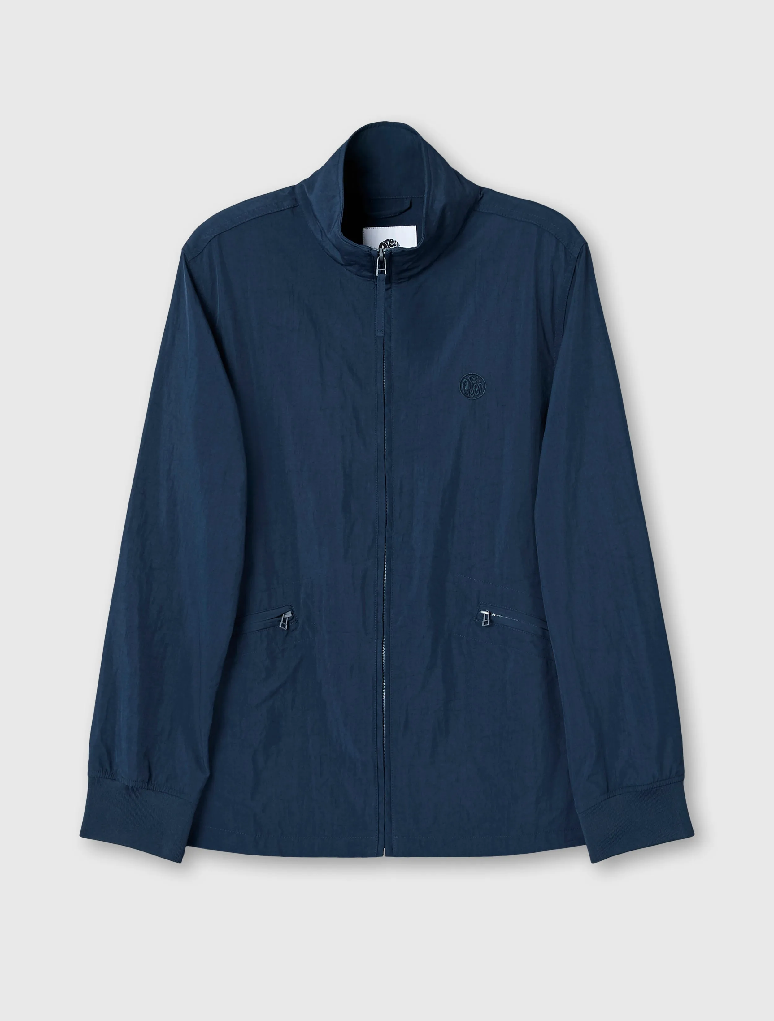  Nylon Crinkle Zip Up Jacket