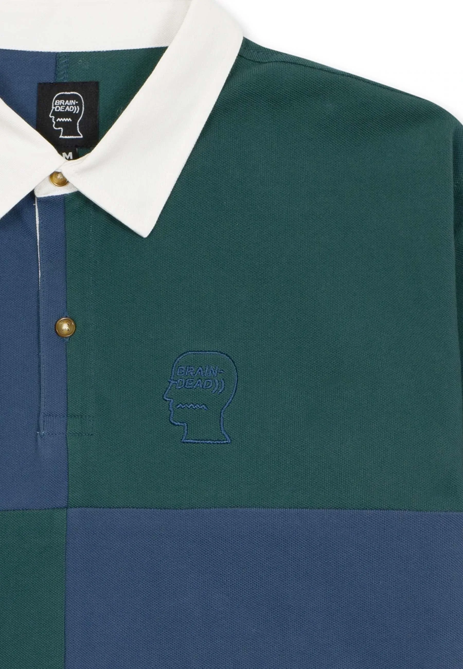Paneled Rugby Shirt - mallard green