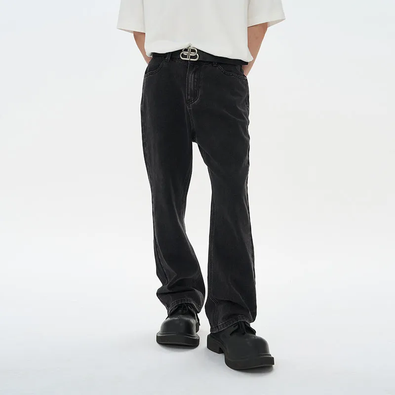 Retro Washed Straight Jeans