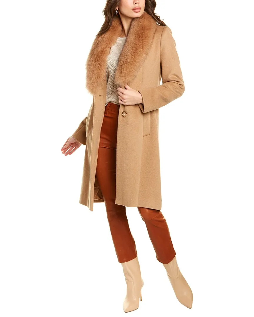  shawl wool-blend coat
