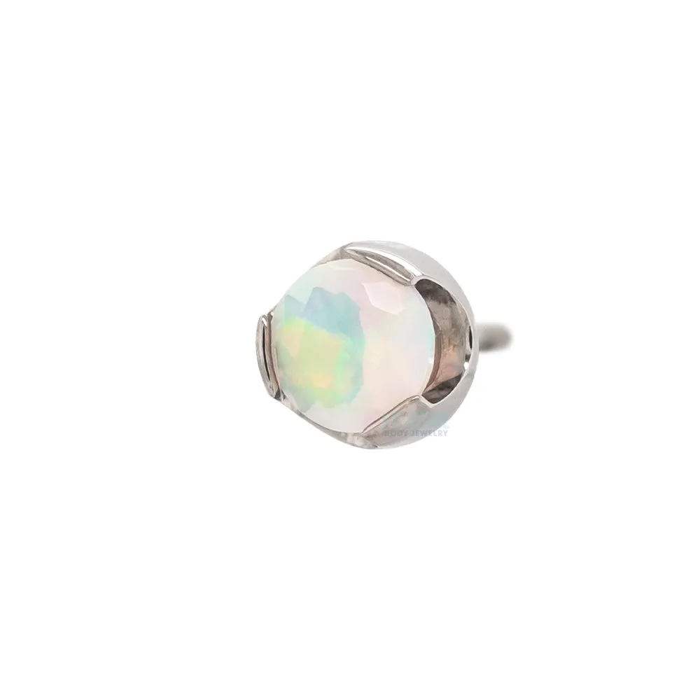 threadless: 2.5mm Prong-Set Brilliant-Cut Gem End