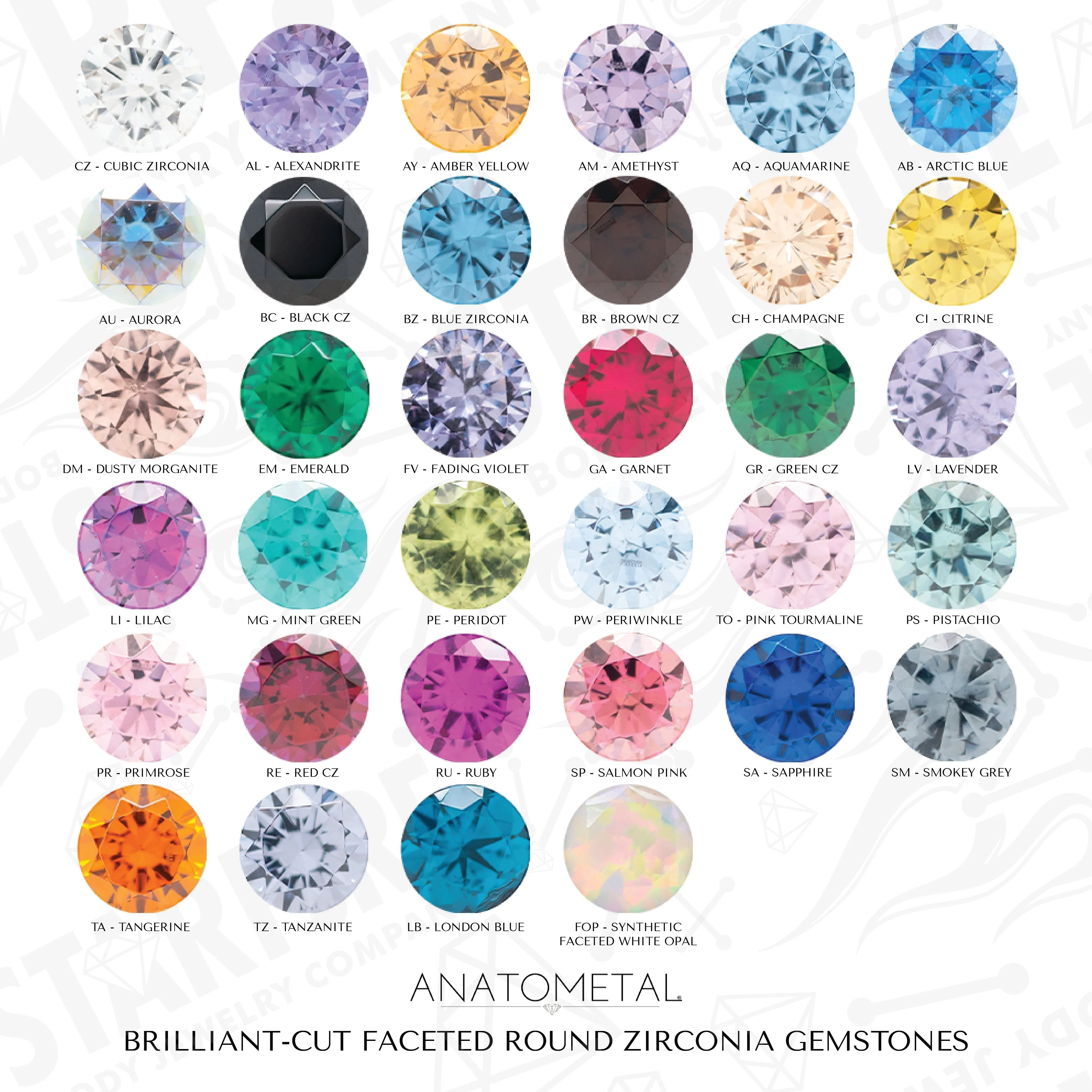 threadless: 2.5mm Prong-Set Brilliant-Cut Gem End