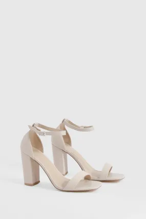 Two Part Block Heel Sandals
