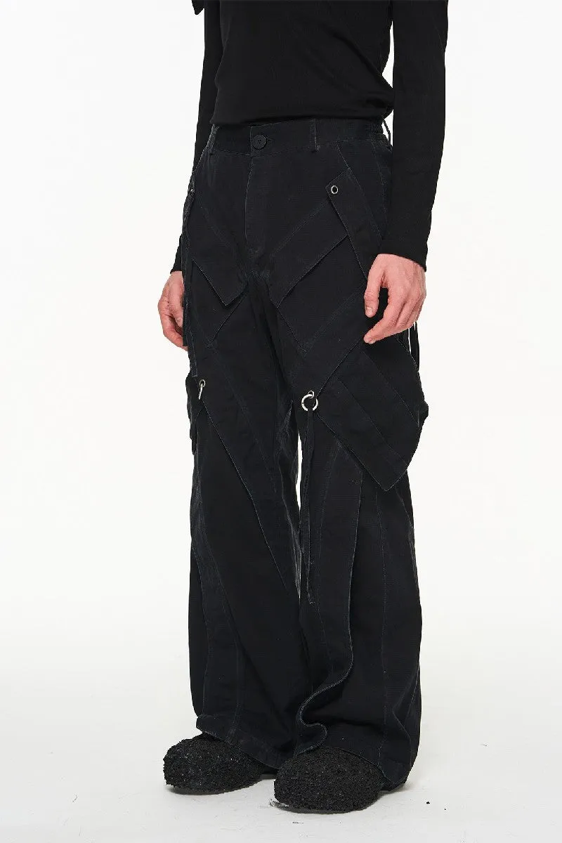Washed Cargo Jeans